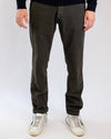 Mason's Dark Brown Torino Thin Check Regular Fit Trousers, gedragen vooraanzicht