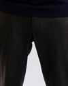 Mason's Dark Brown Torino Washable Flannel Regular Fit Trousers, gedragen detail flanel