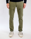 Mason's Dark Green Torino Regular Fit Trousers, gedragen vooraanzicht