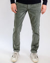 Mason's Dark Grey Torino Heavy Rib Regular Fit Trousers, gedragen vooraanzicht