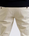 Mason's Grijs Beige Torino Regular Fit Trousers, gedragen detail voorkant