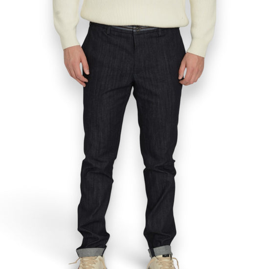 Mason's New York Elegance denim broek Navy Blue - voorkant
