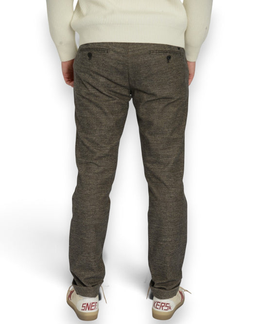 Mason's Torino wool-look broek Brown - achterkant