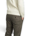 Mason's Torino Brown - detail van de gestructureerde wool-look stof