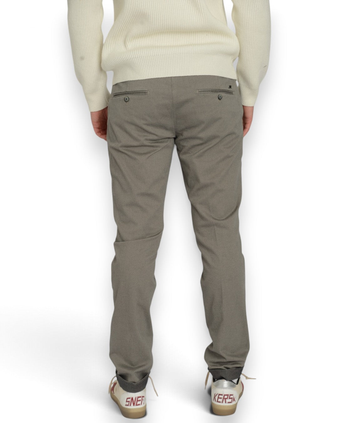 Mason's Torino Double Face broek Warm Taupe - achterkant