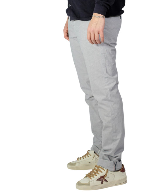 Mason’s Torino Cotton Lyocell Stretch Slim Fit Grijs Vichy