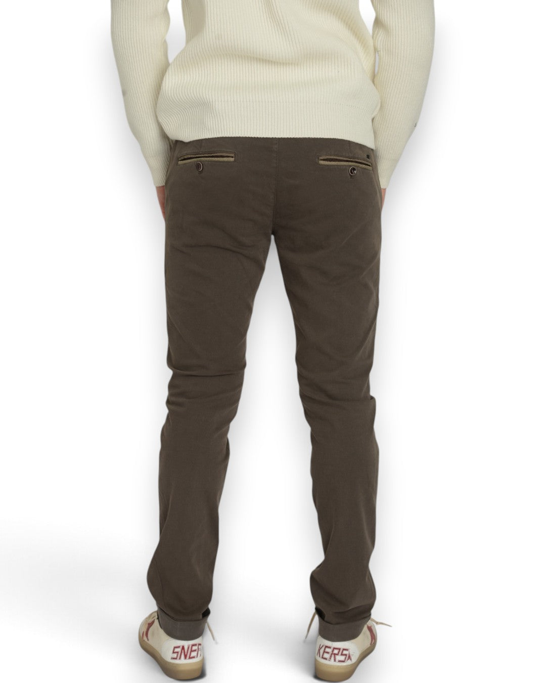 Mason's Torino Elegance broek Taupe Grey - achterkant