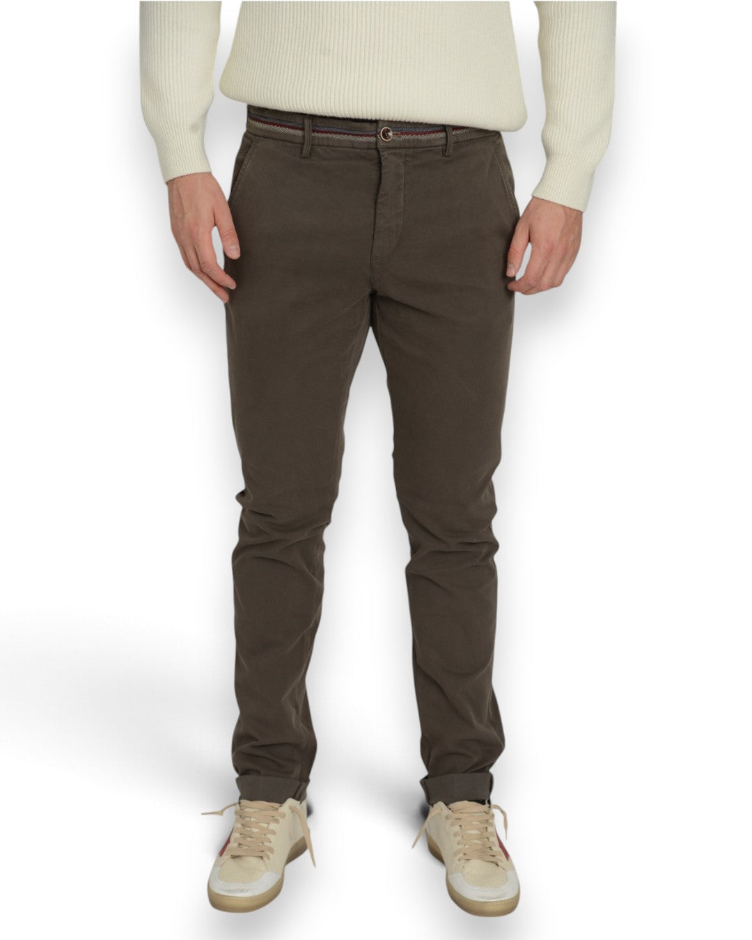 Mason's Torino Elegance broek Taupe Grey - voorkant