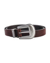 Molebo M2413 Leather Cowboy Belt Brown 2.5 cm vooraanzicht