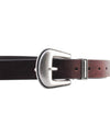 Molebo M2413 Leather Cowboy Belt Brown productfoto