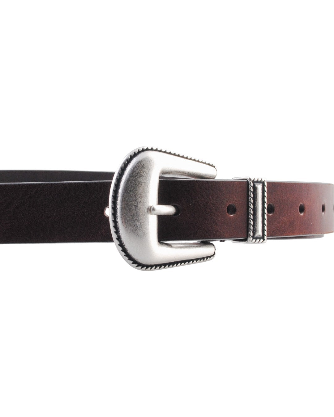 Molebo M2413 Leather Cowboy Belt Brown productfoto
