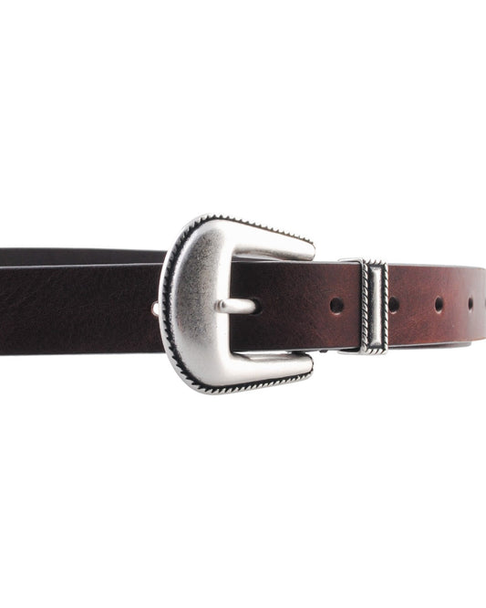Molebo M2413 Leather Cowboy Belt Brown productfoto