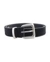 Molebo M2418 Hair-On Leather Western Belt Black Pony 3 cm vooraanzicht