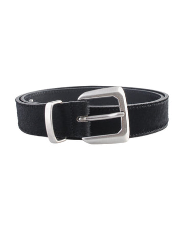 Molebo M2418 Hair-On Leather Western Belt Black Pony 3 cm vooraanzicht