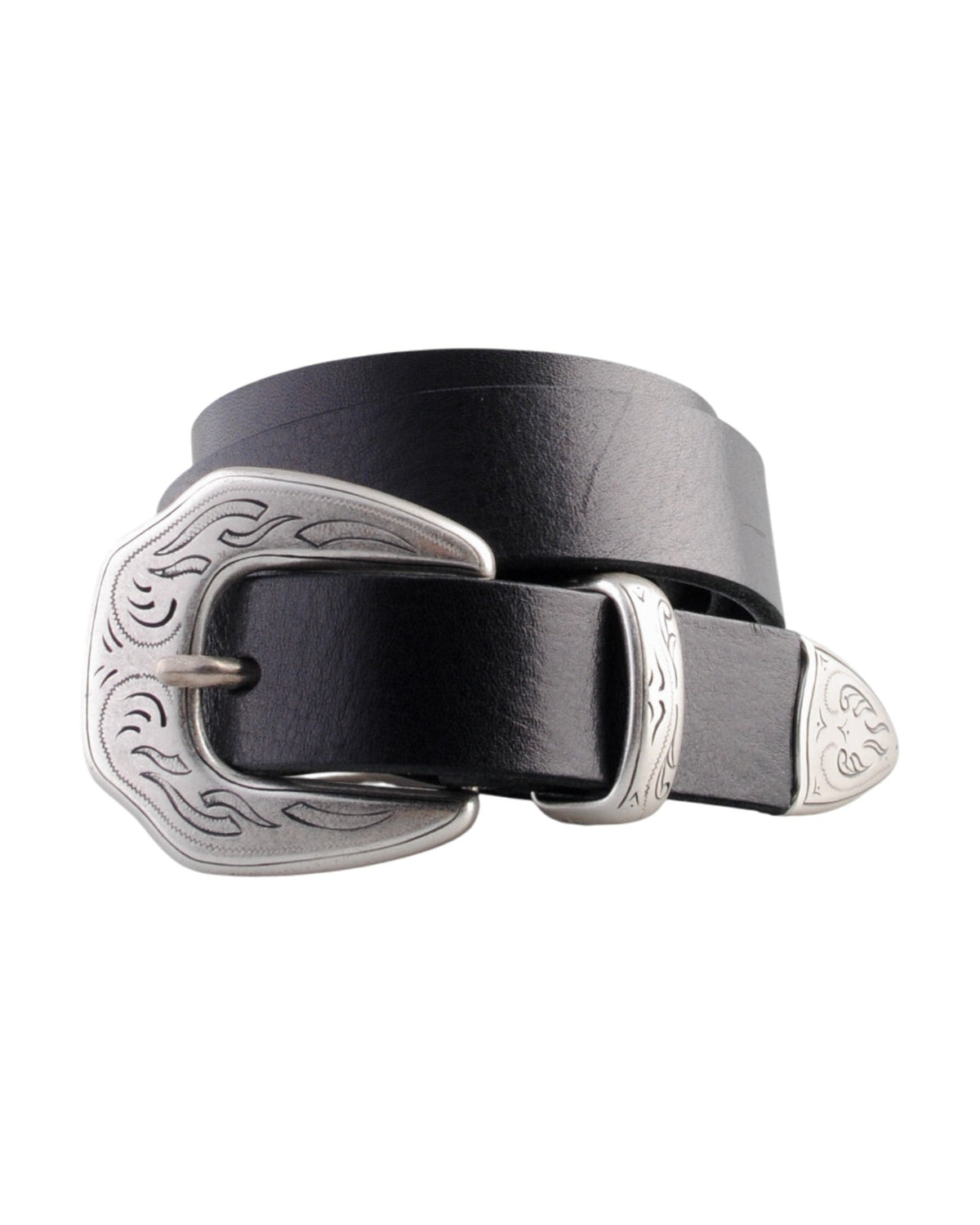 Molebo M2438 Leather Belt Black leerdetail