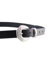 Molebo M2438 Leather Belt Black detail