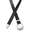 Molebo M2438 Leather Belt Black gedragen