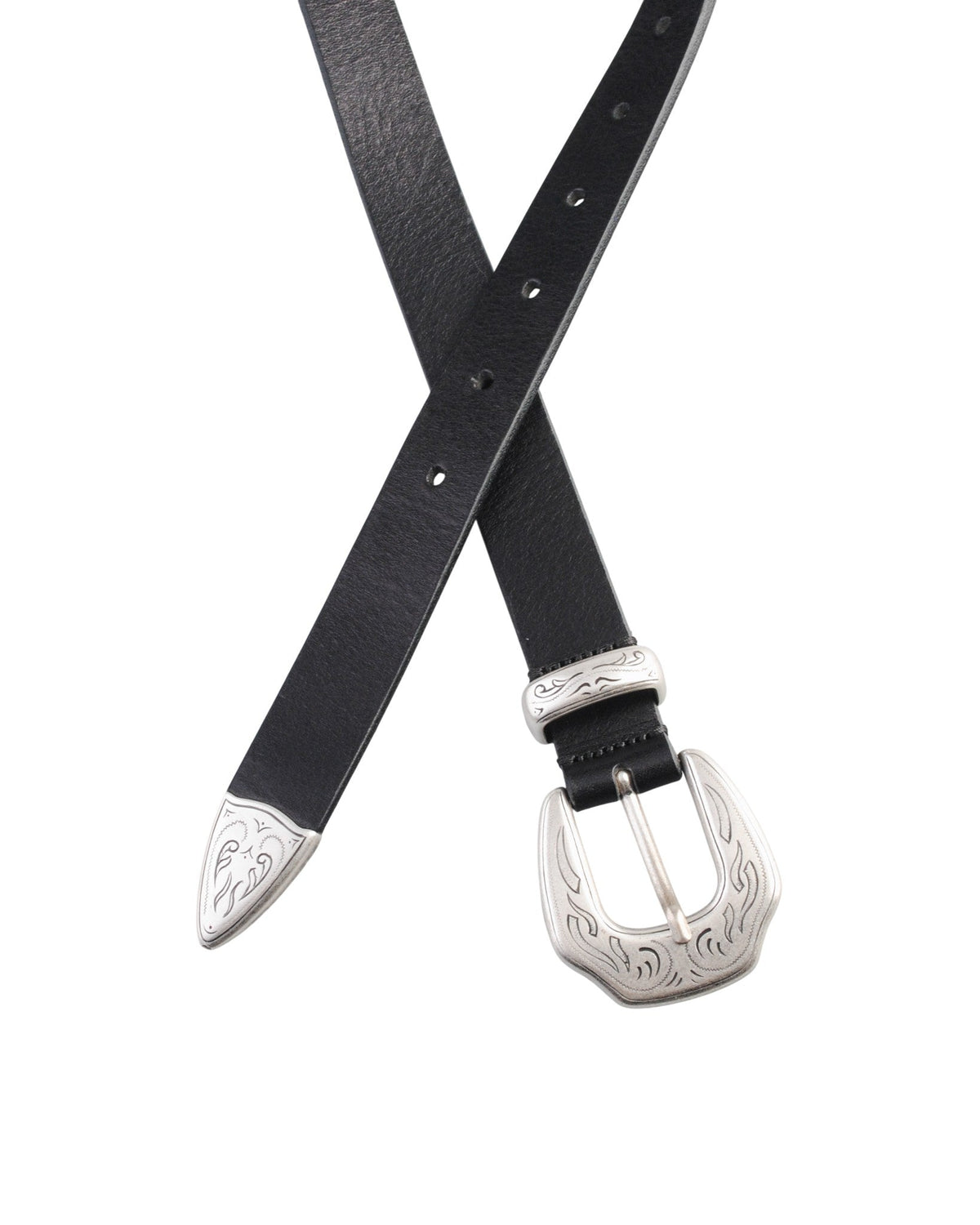 Molebo M2438 Leather Belt Black gedragen