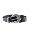 Molebo M2438 Leather Belt Black 2.5 cm vooraanzicht