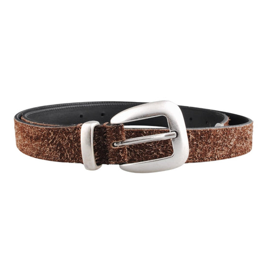 Molebo M2456 Suede Belt Brown 25 mm - productfoto 1