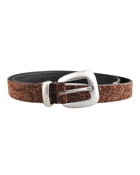 Molebo M2456 Suede Belt Brown 25 mm - productfoto 1