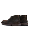 MOMA Minsk Leather Ankle Boots Vodoo Peanut – detail van de rits achter