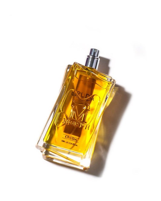 Morph Cruda 100 ml — flacon zonder dop schuin met schaduw