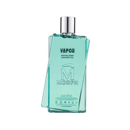 Morph Vapor Shower Gel 200 ml — turquoise douchegelflacon met zilverkleurige dop