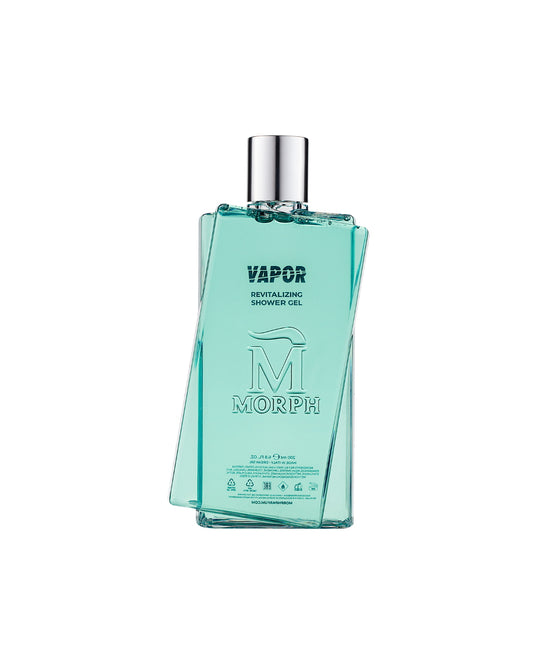 Morph Vapor Shower Gel 200 ml — turquoise douchegelflacon met zilverkleurige dop