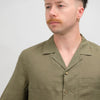 Mos Mosh Foss Olive Theo Linen Cuban Shirt – productbeeld 2