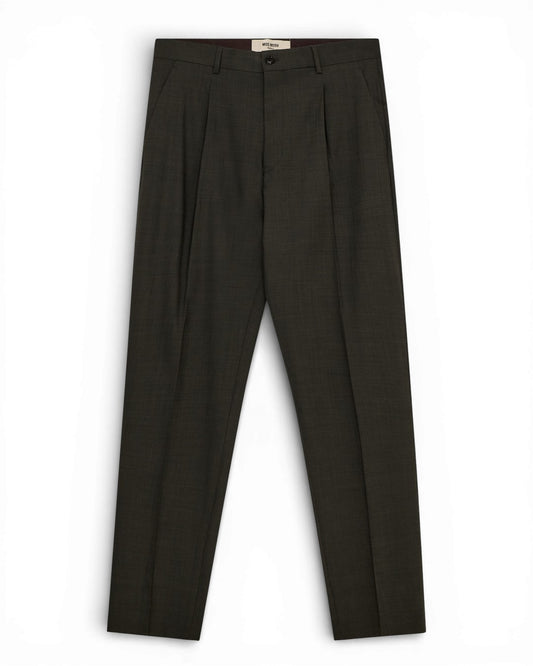 Dark Green Jones Pleated Regular Fit Pants