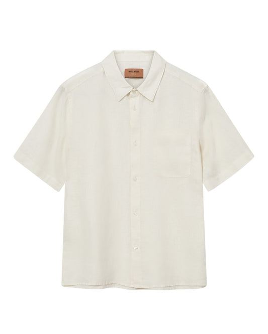 Ecru Theo Linen SS Shirt