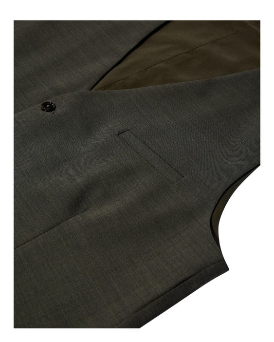 Mos Mosh Gallery Henry Dynamic Luxe gilet Dark Green – detail zak en armsgat