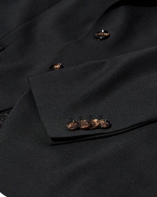 Mos Mosh Gallery James Dynamic Luxe blazer Black – detail mouwknopen