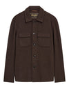 MOS MOSH MMGAustin Knit Overshirt Black Coffee vooraanzicht