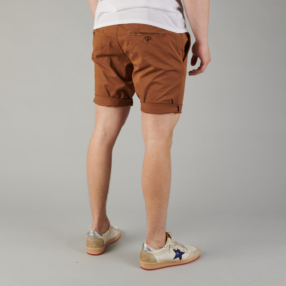 Myths Mercerised Cotton Stretch Shorts Mastic – productbeeld 4