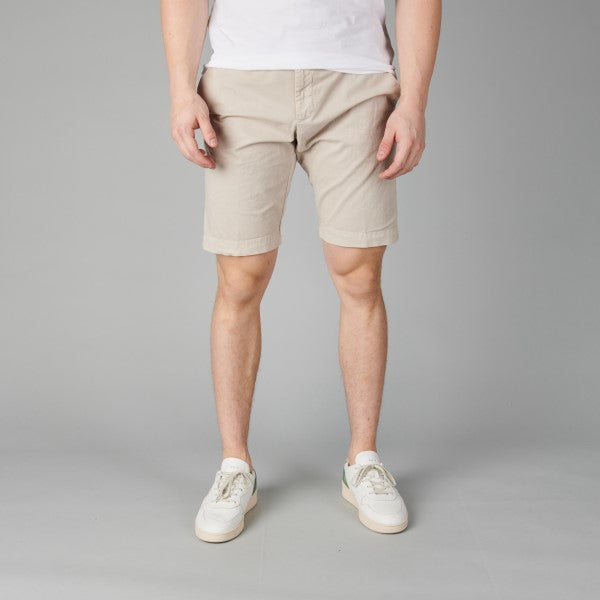 Myths Mercerised Cotton Stretch Shorts Grey Beige – productbeeld 1