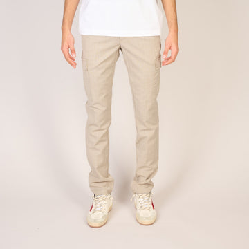 Myths Wool Slim Fit Cargo Trousers Beige – vooraanzicht