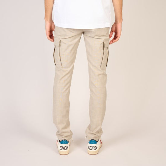 Myths Wool Slim Fit Cargo Trousers Beige – productbeeld 2