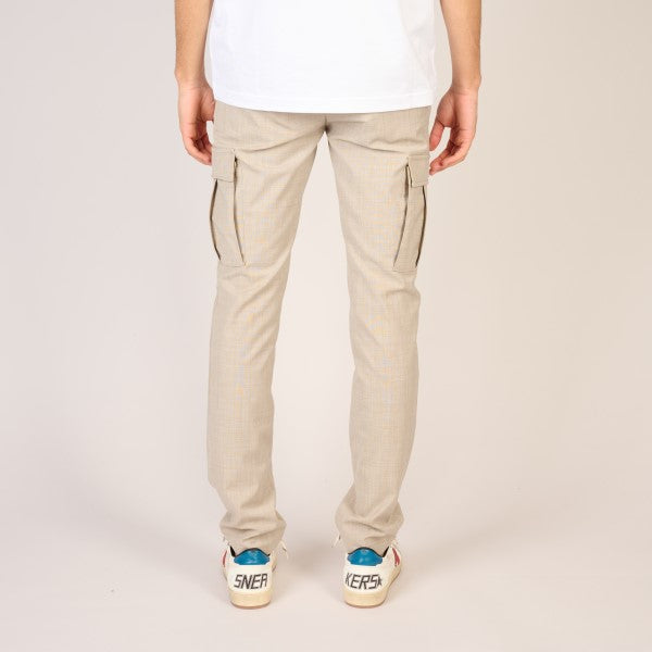 Myths Wool Slim Fit Cargo Trousers Beige – productbeeld 2