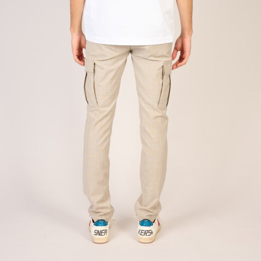 Myths Wool Slim Fit Cargo Trousers Beige – productbeeld 2