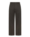 Nine in the Morning Apollon baggy broek Dark Grey met beige piping - vooraanzicht