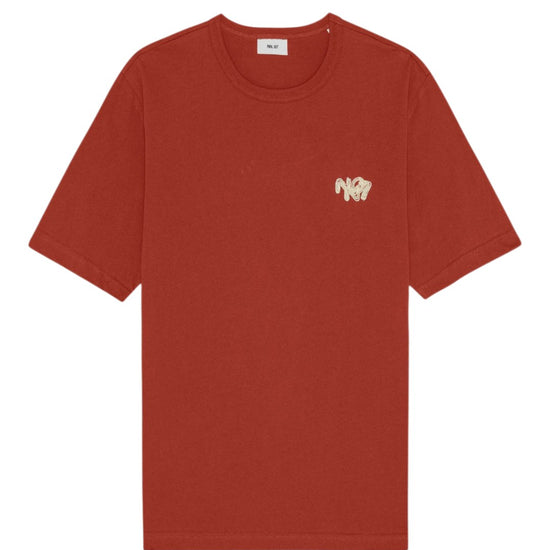 Adam Pima Cotton Regular Fit SS T-shirt Sienna Heat