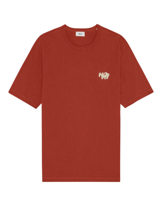 Adam Pima Cotton Regular Fit SS T-shirt Sienna Heat