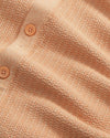 NN.07 Ares gebreid hemd in Corashell, detail breisel en knopen