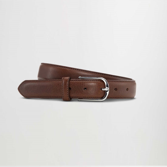 NN.07 bruine riem, opgerold met gesp