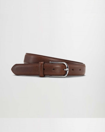 NN.07 bruine riem, opgerold met gesp