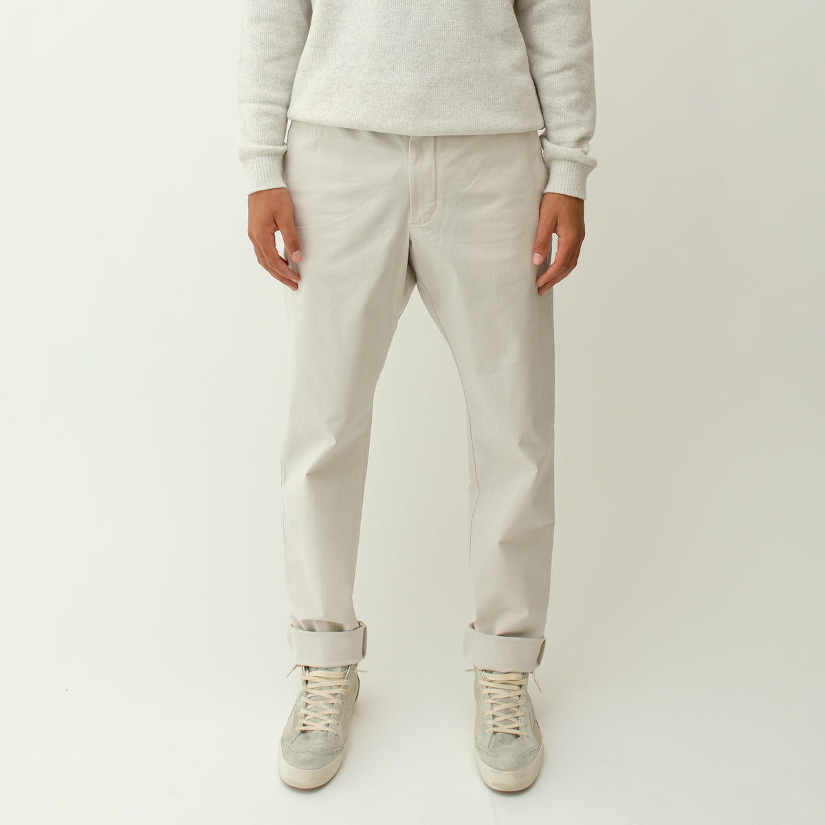 NN.07 Ecru Billie Trousers – vooraanzicht