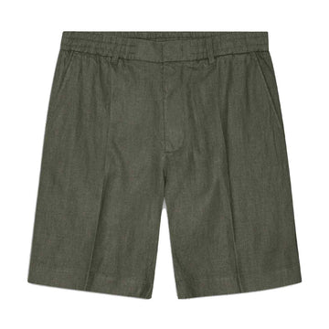 NN.07 Billie Linen Shorts Croc Green – productbeeld 1