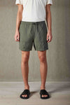 NN.07 Billie Linen Shorts Croc Green – productbeeld 3